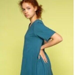 Gudrun Sjoden New Without Tag. Blue tunic with Eyelet hem NEVER WORN.